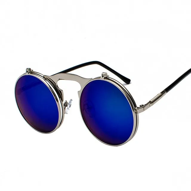 Vintage Steampunk Flip Up Men Sunglasses