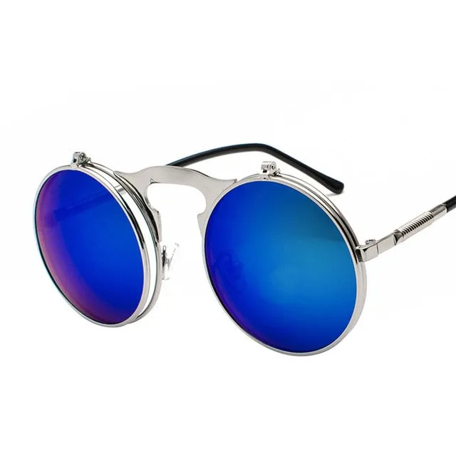 Vintage Steampunk Flip Up Men Sunglasses