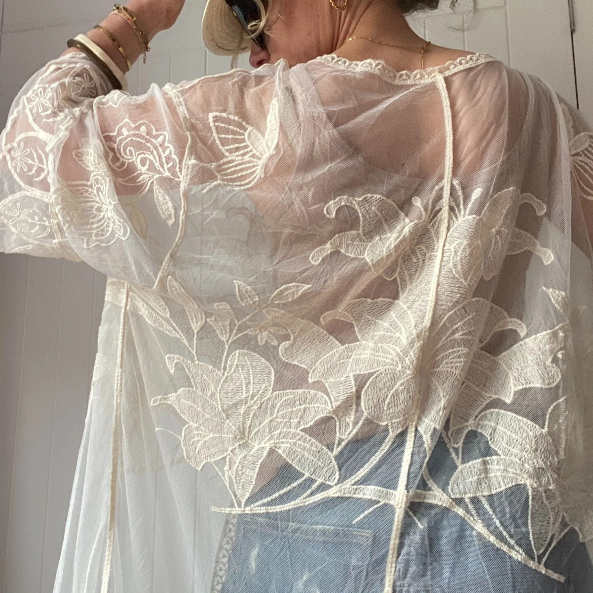 Vintage Style Lace Kimono