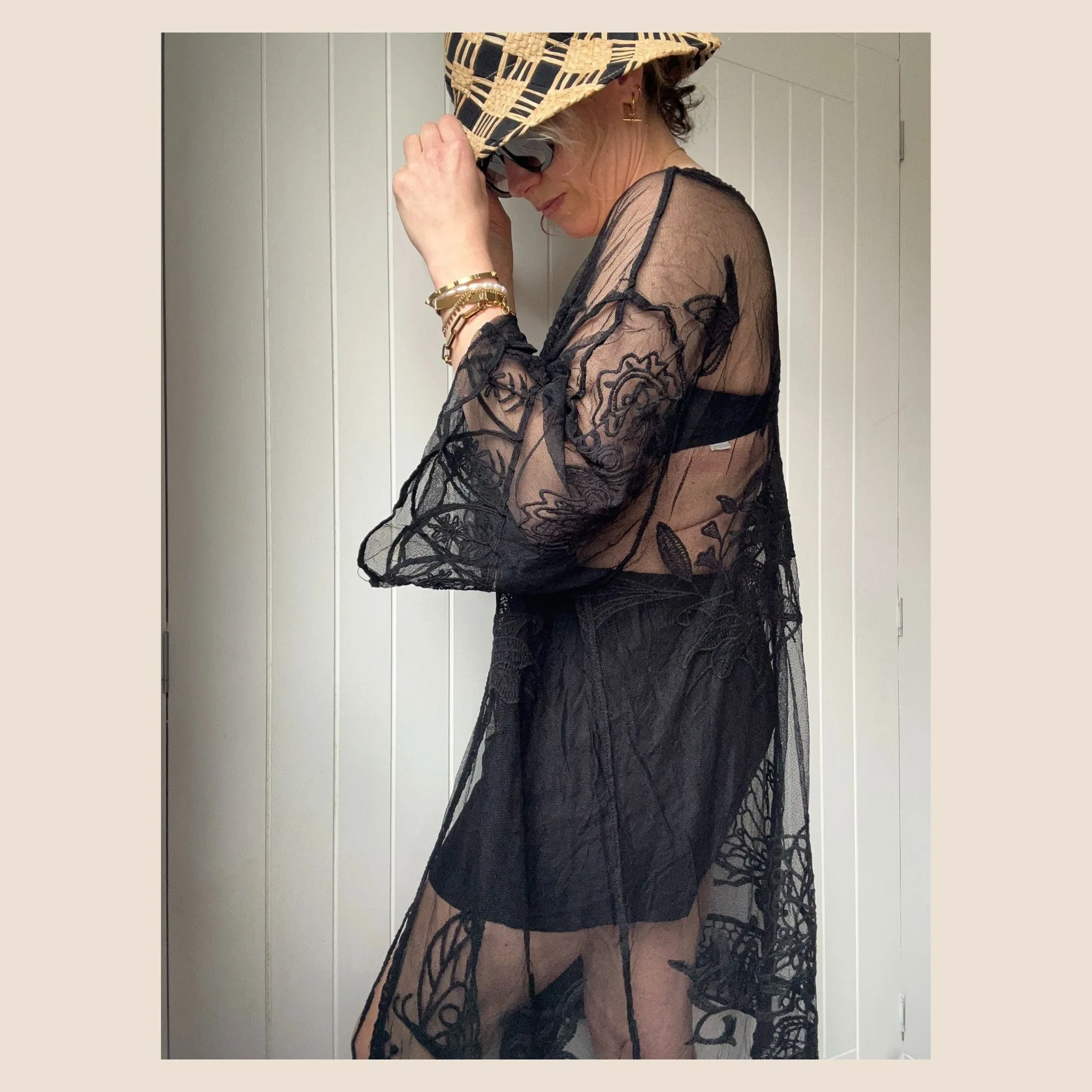 Vintage Style Lace Kimono