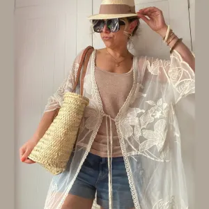 Vintage Style Lace Kimono
