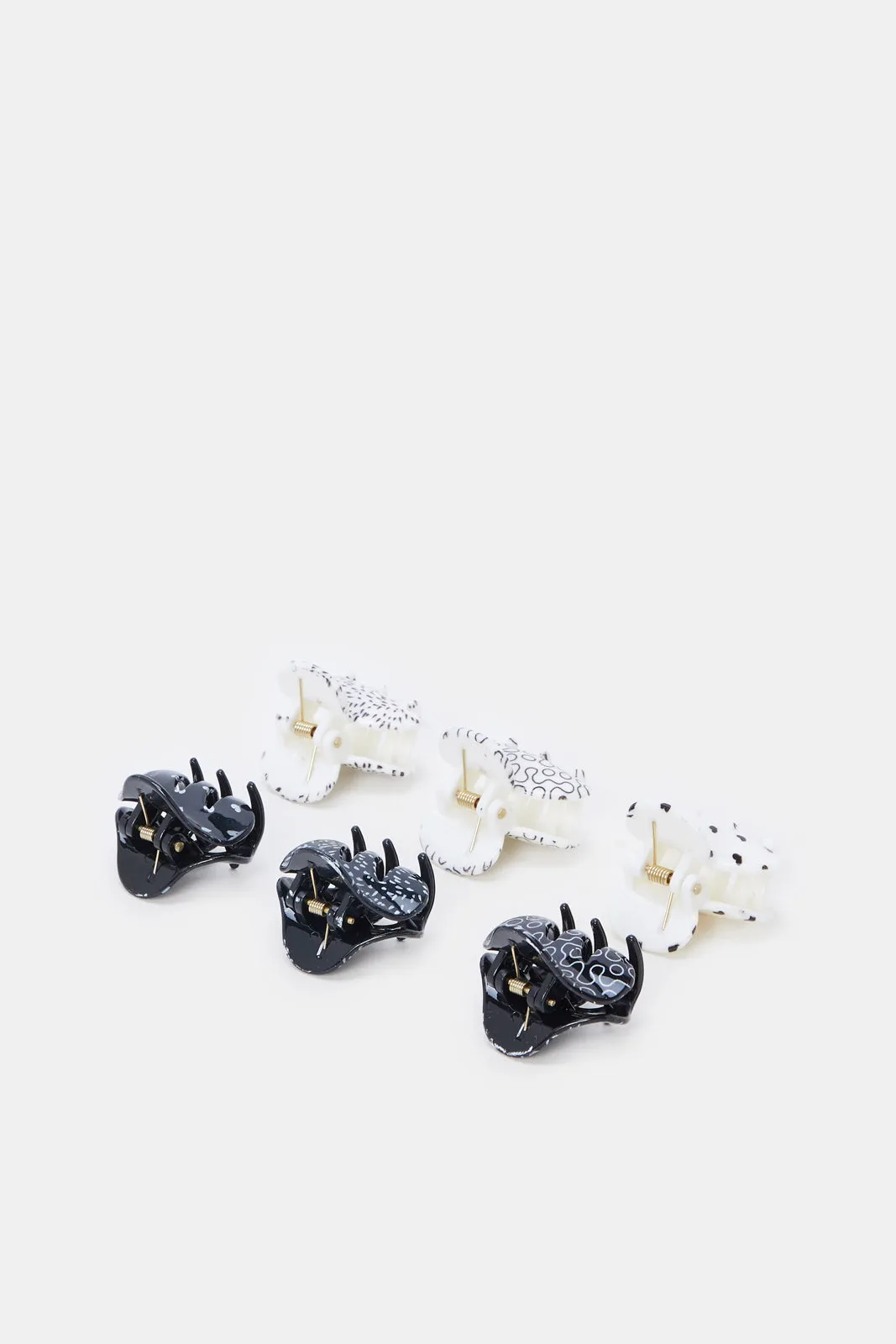 Women Assorted Embellished Hair Claw Set (6Piece)