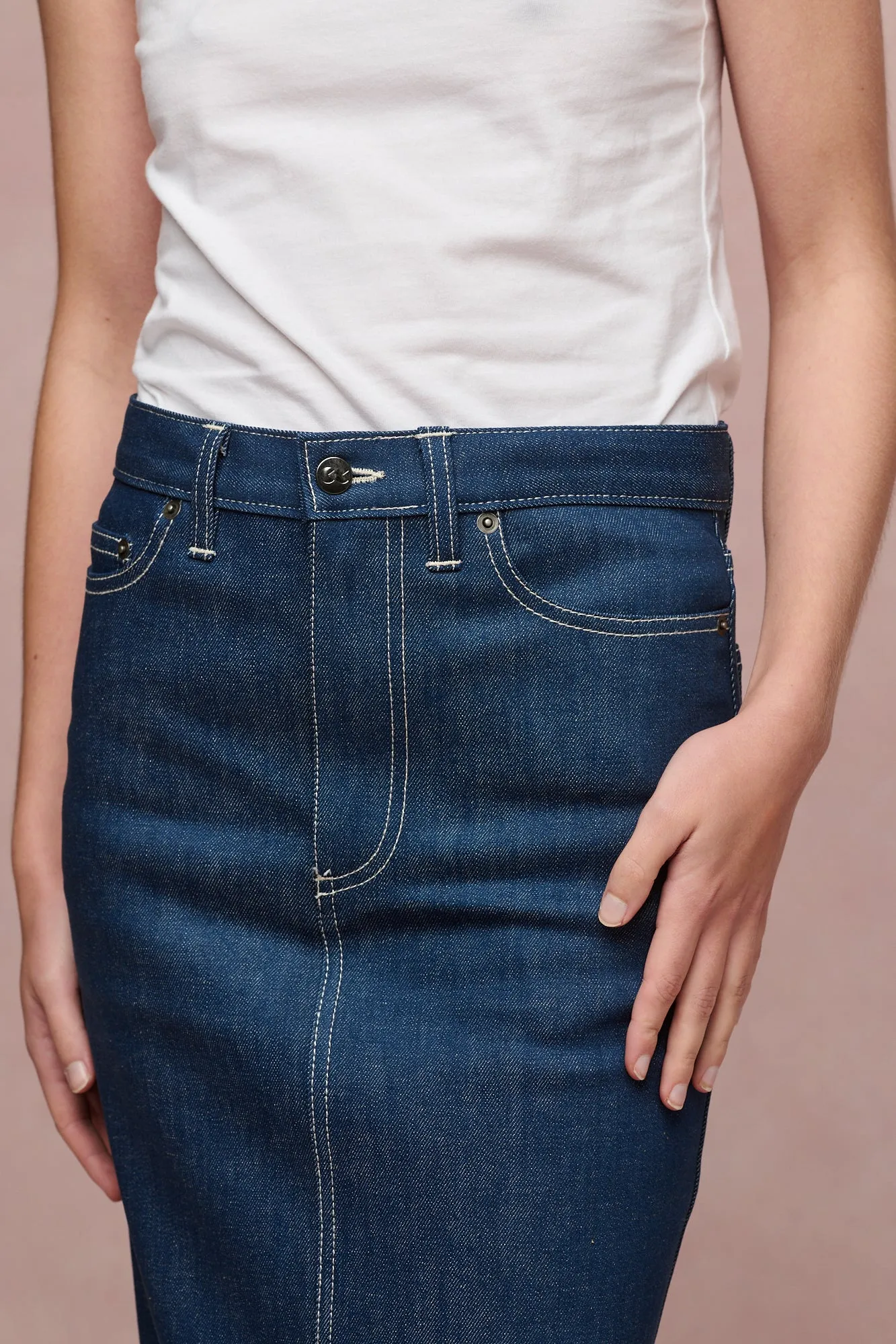 Women's Frankie Denim Maxi Skirt - Blue