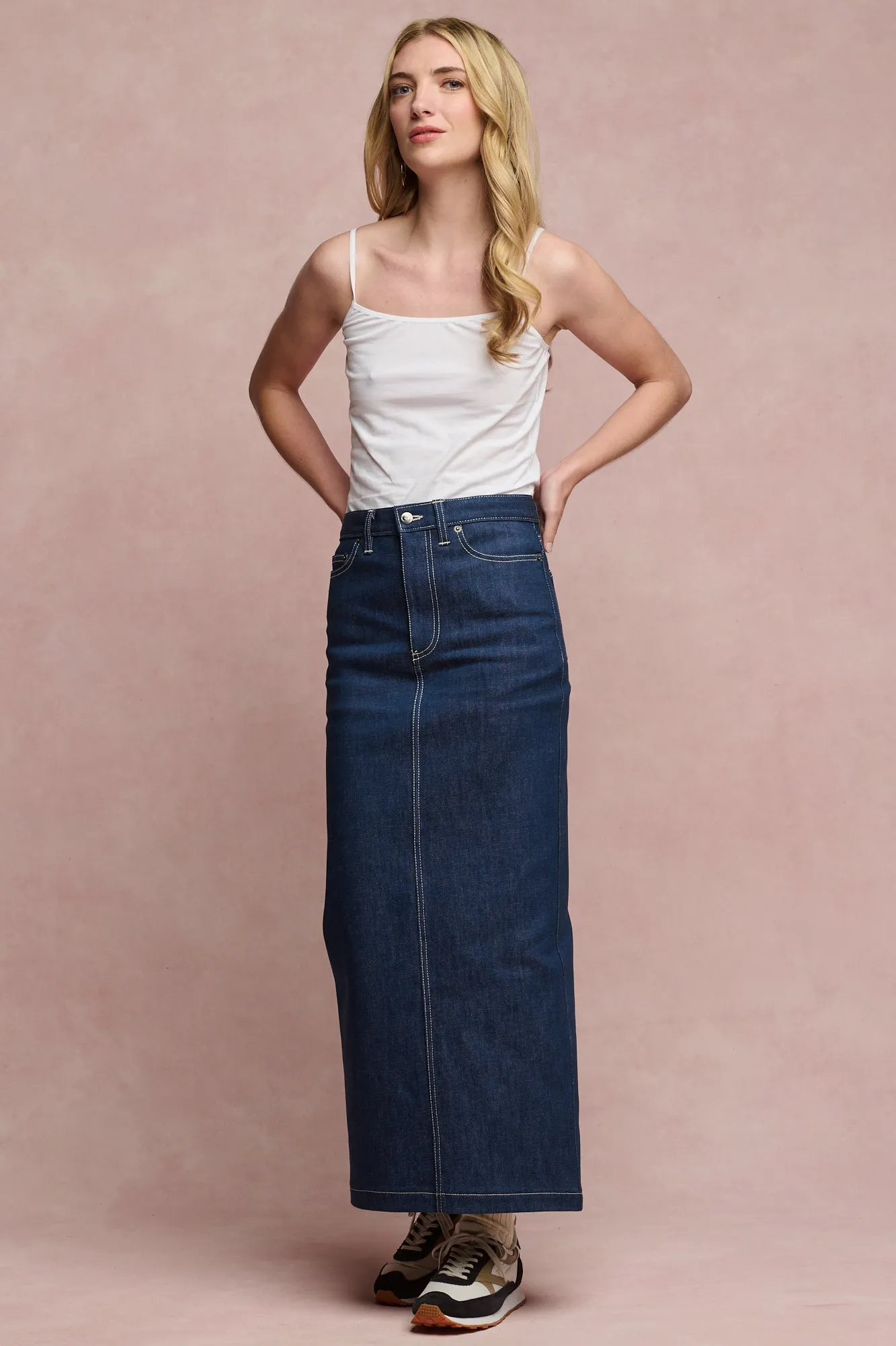 Women's Frankie Denim Maxi Skirt - Blue