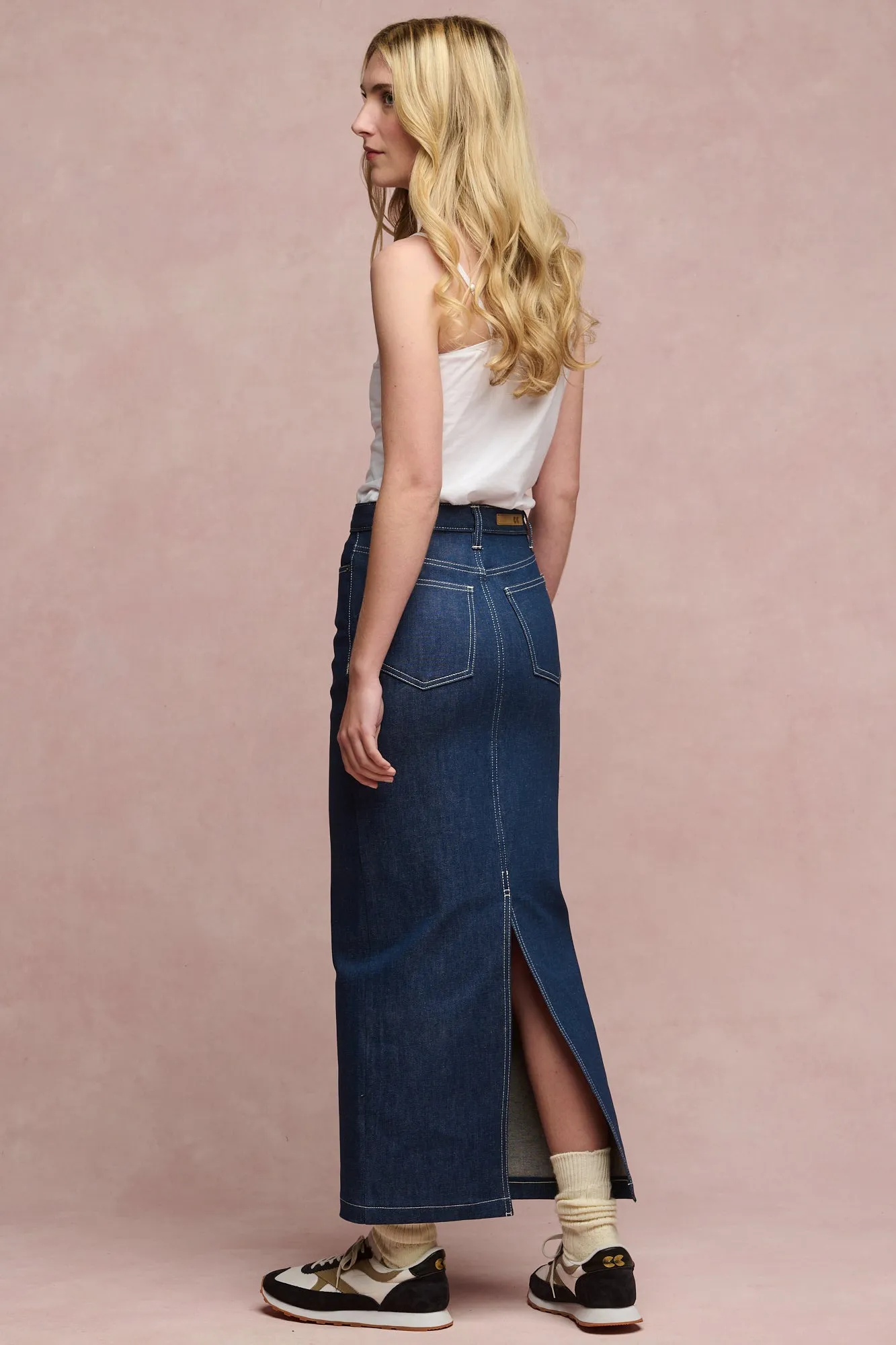 Women's Frankie Denim Maxi Skirt - Blue
