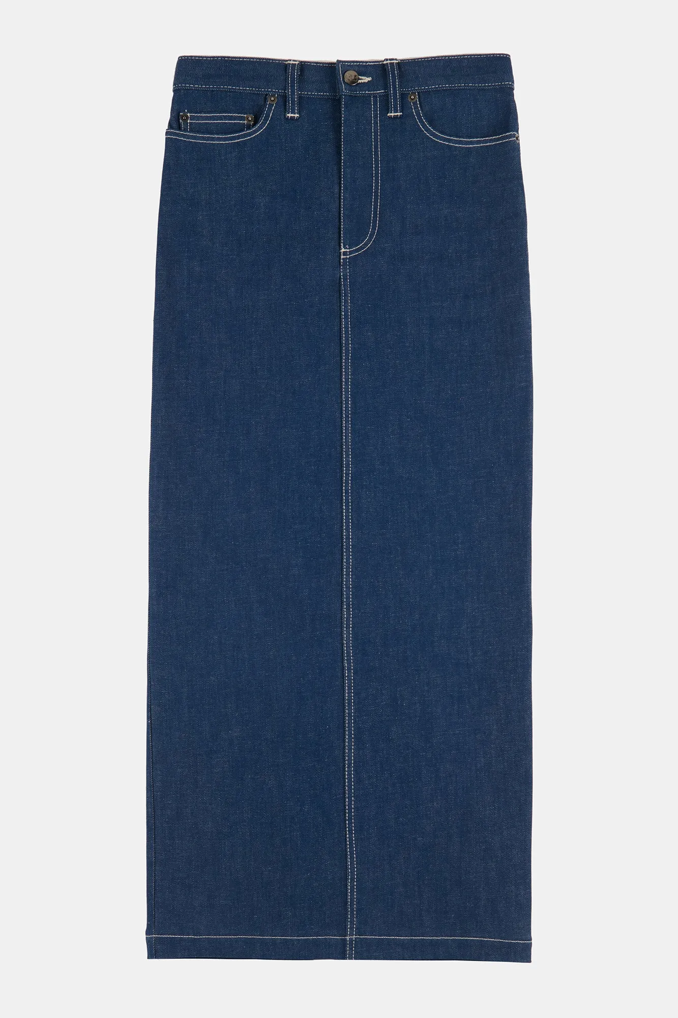 Women's Frankie Denim Maxi Skirt - Blue